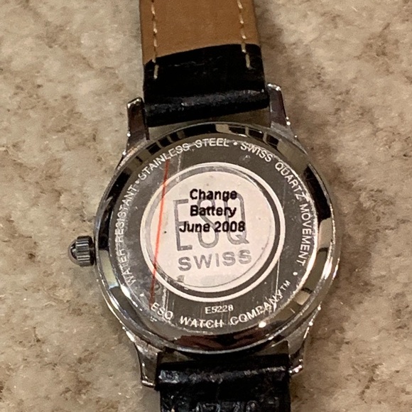 ESQ (Movado) Swiss Like New Black Date Watch. main image 4